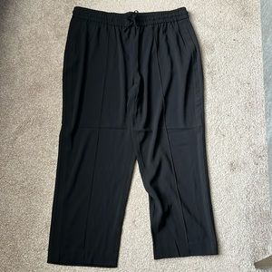 EXPRESS BLACK HIGH WAISTED SEAMED ANKLE JOGGER